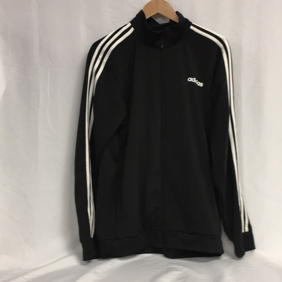 adidas Other - Adidas Black/White Zip-Up Jacket L